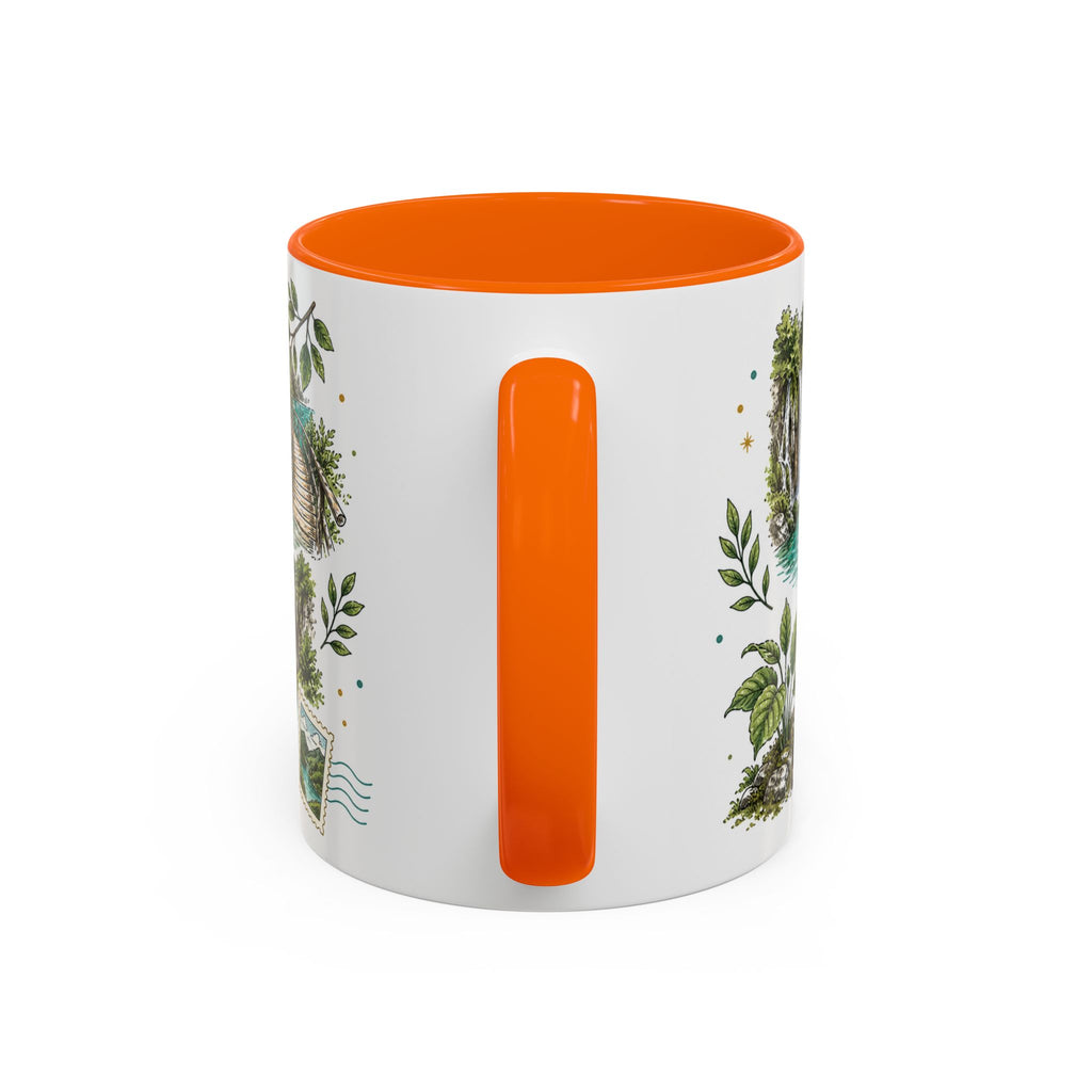 Plitvice Lakes Coffee Mug | Travel Destination Souvenir Gift | Accent Color Ceramic 11oz 15oz
