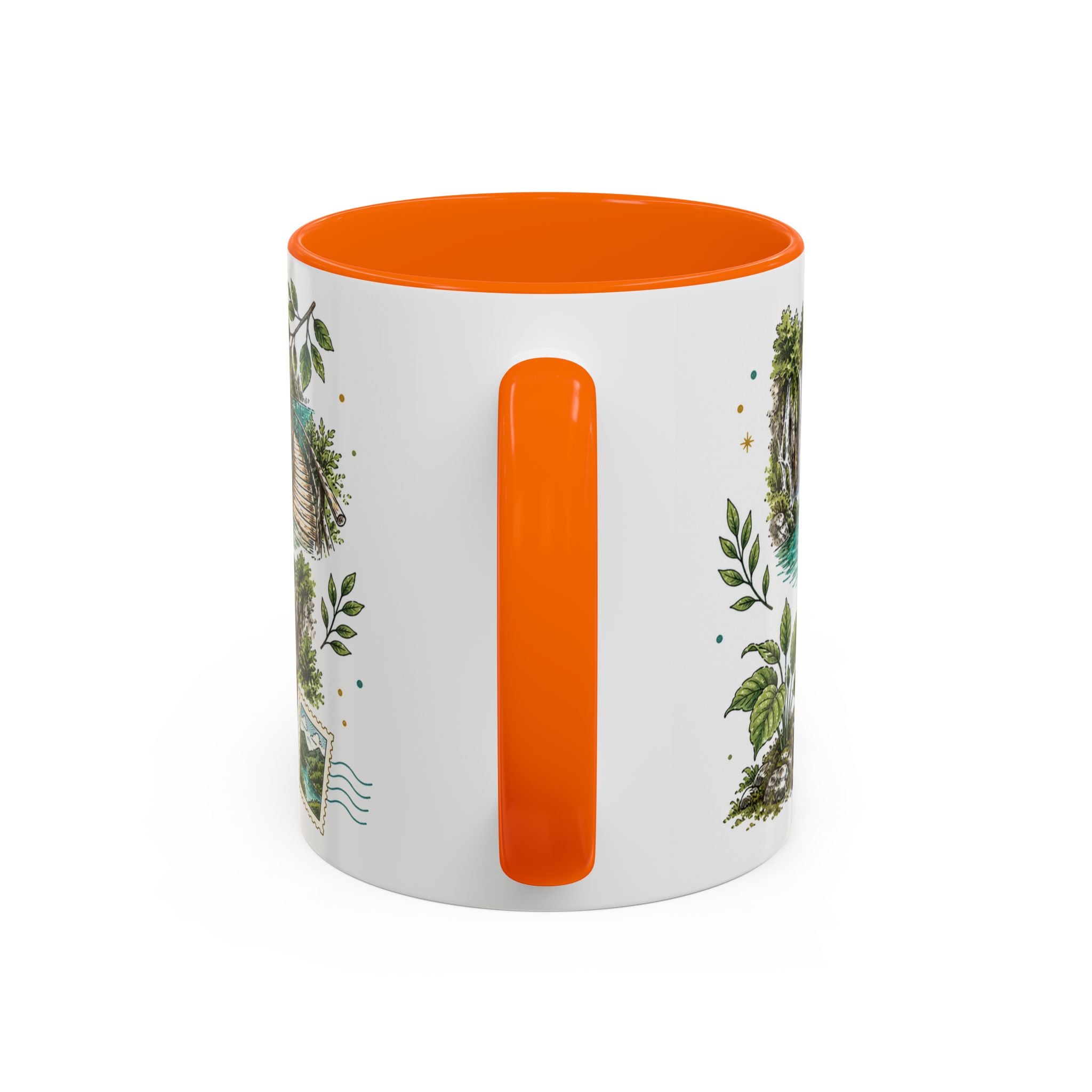 Plitvice Lakes Coffee Mug | Travel Destination Souvenir Gift | Accent Color Ceramic 11oz 15oz