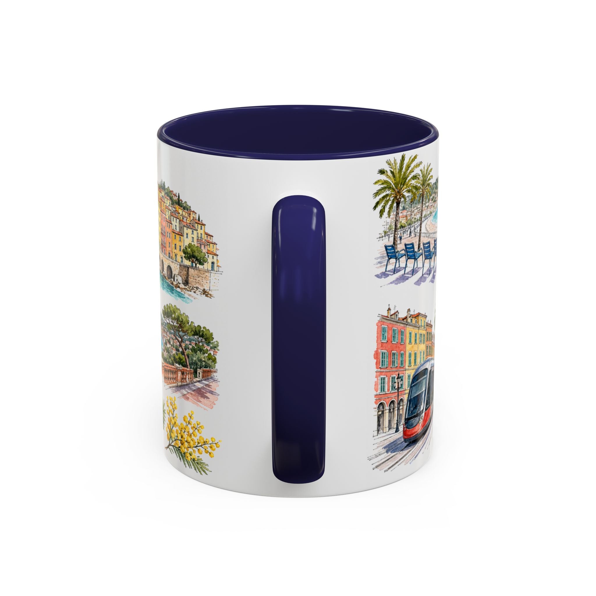 Nice Illustrated Travel Mug | City Souvenir Accent Coffee Mug | 11oz 15oz Ceramic Cup