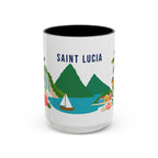 Saint Lucia Coffee Mug | Travel Souvenir Accent Mug | Country Gift Ceramic Cup 11oz 15oz