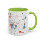 New Year Party Mug | Balloon Popper Watercolor Celebration Gift | Accent Cup 11oz 15oz