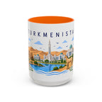 Turkmenistan Coffee Mug | Travel Souvenir Accent Mug | Place Gift Ceramic Cup 11oz 15oz