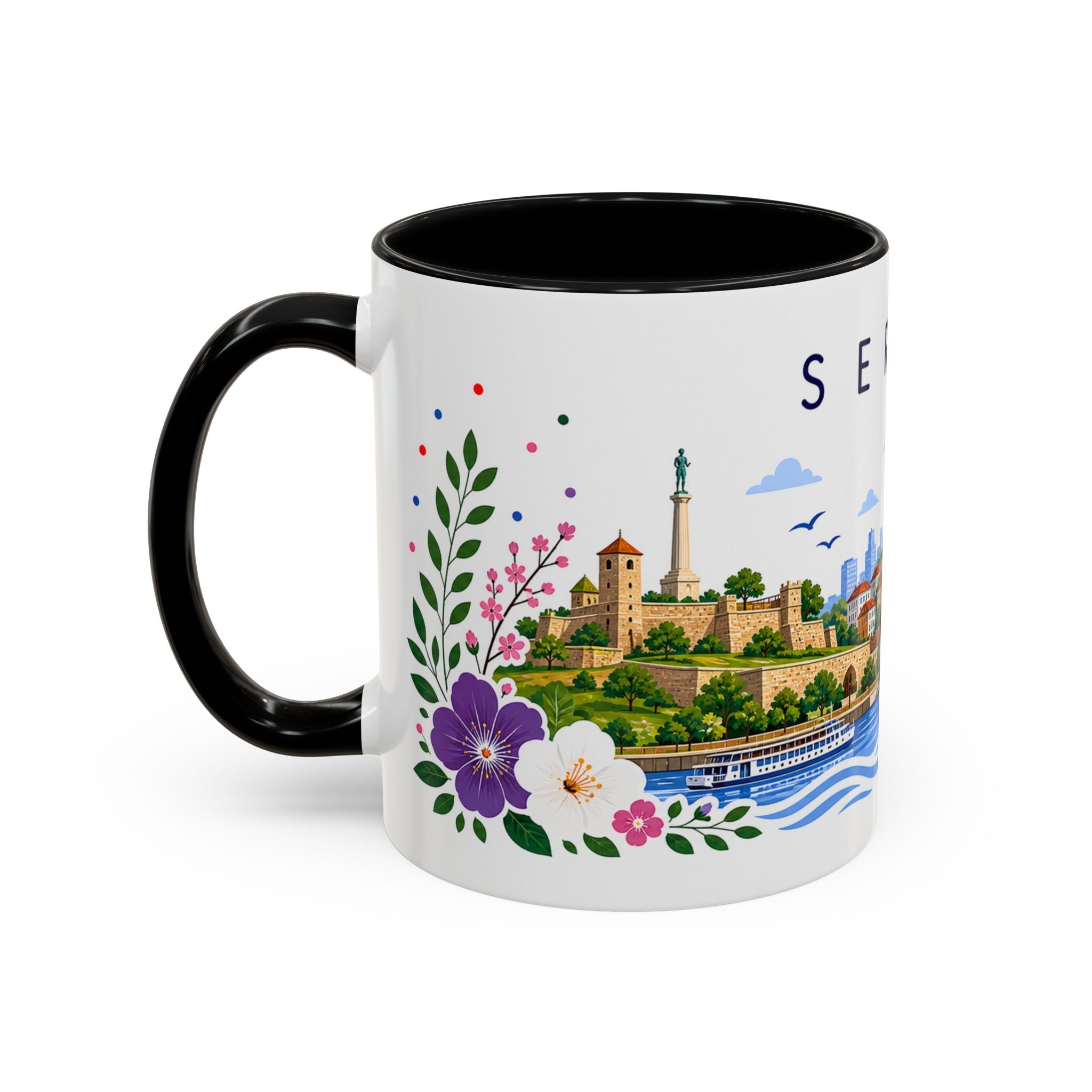 Serbia Coffee Mug | Travel Souvenir Accent Mug | Place Gift Ceramic Cup 11oz 15oz