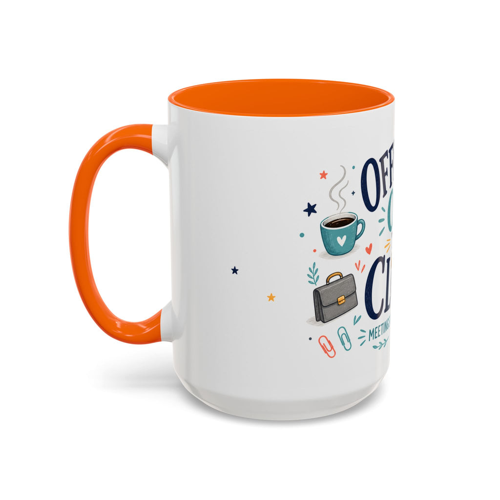 Officially Off The Clock Coffee Mug | Funny Retirement Gift | Accent Color Ceramic 11oz 15oz