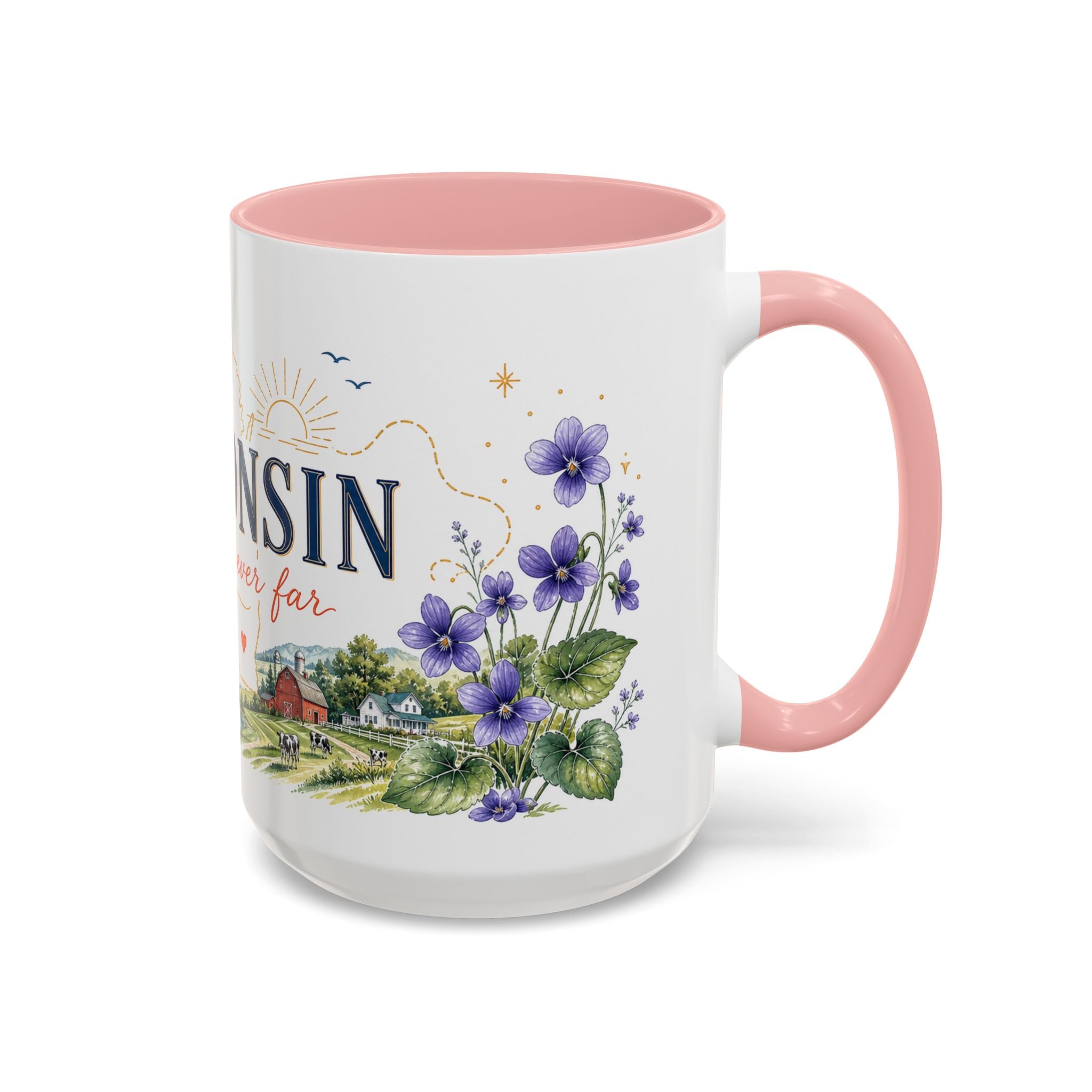Wisconsin Home State Mug | Moving Away Gift | Long Distance Friendship Coffee Cup | 11oz 15oz Accent Mug