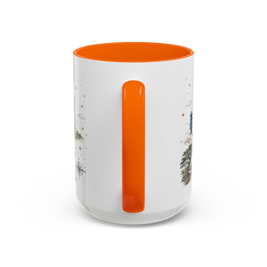 Houston Coffee Mug | Texas Souvenir City Gift | Accent Color Ceramic 11oz 15oz
