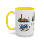 Baltimore Illustrated Travel Mug | City Souvenir Accent Coffee Mug | 11oz 15oz Ceramic Cup