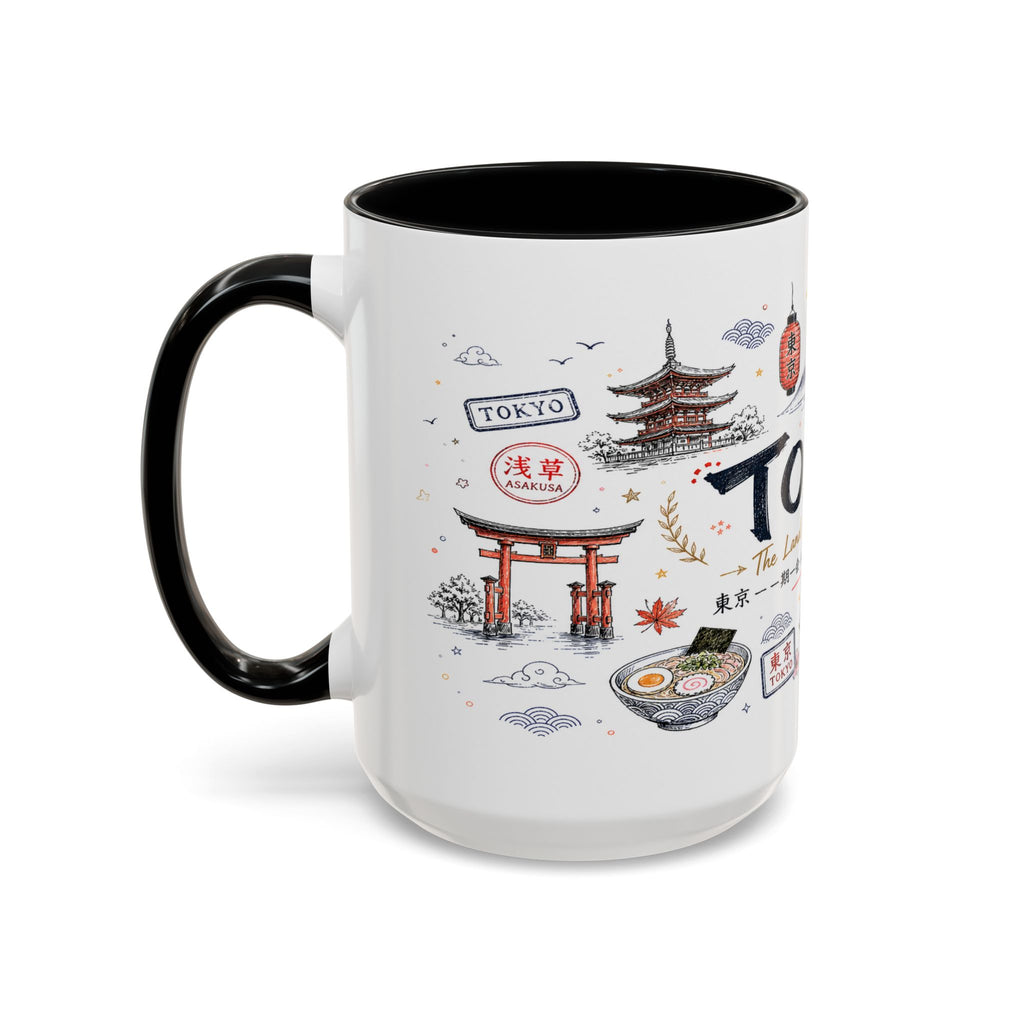 Tokyo Coffee Mug | Japan Souvenir Travel Gift | Accent Color Ceramic 11oz 15oz