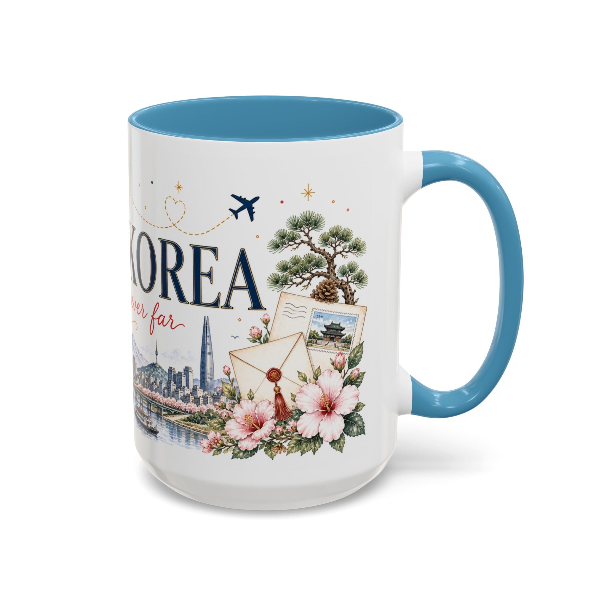 South Korea Home Country Mug | Moving Away Gift | Long Distance Friendship | 11 oz 15 oz Accent Mug