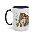 Colmar Illustrated Travel Mug | France Souvenir Accent Coffee Mug | 11oz 15oz Ceramic Cup