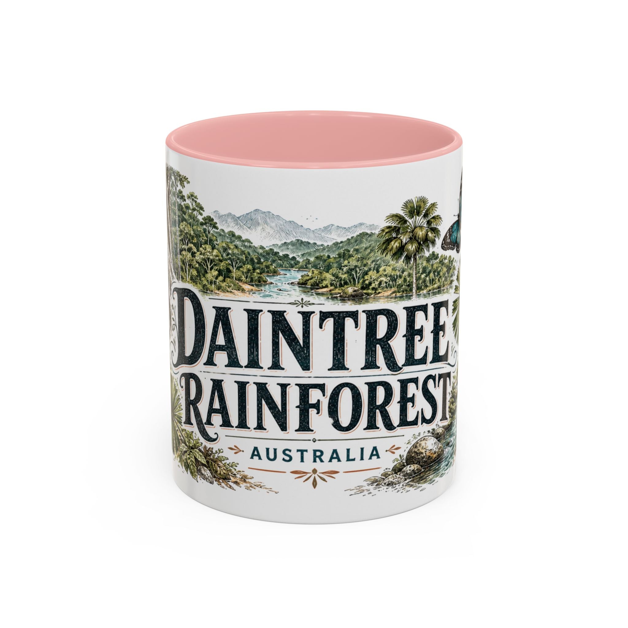 Daintree Rainforest Mug, Australia Travel Souvenir, Bucket List Gift, Accent Ceramic Coffee Mug 11oz 15oz