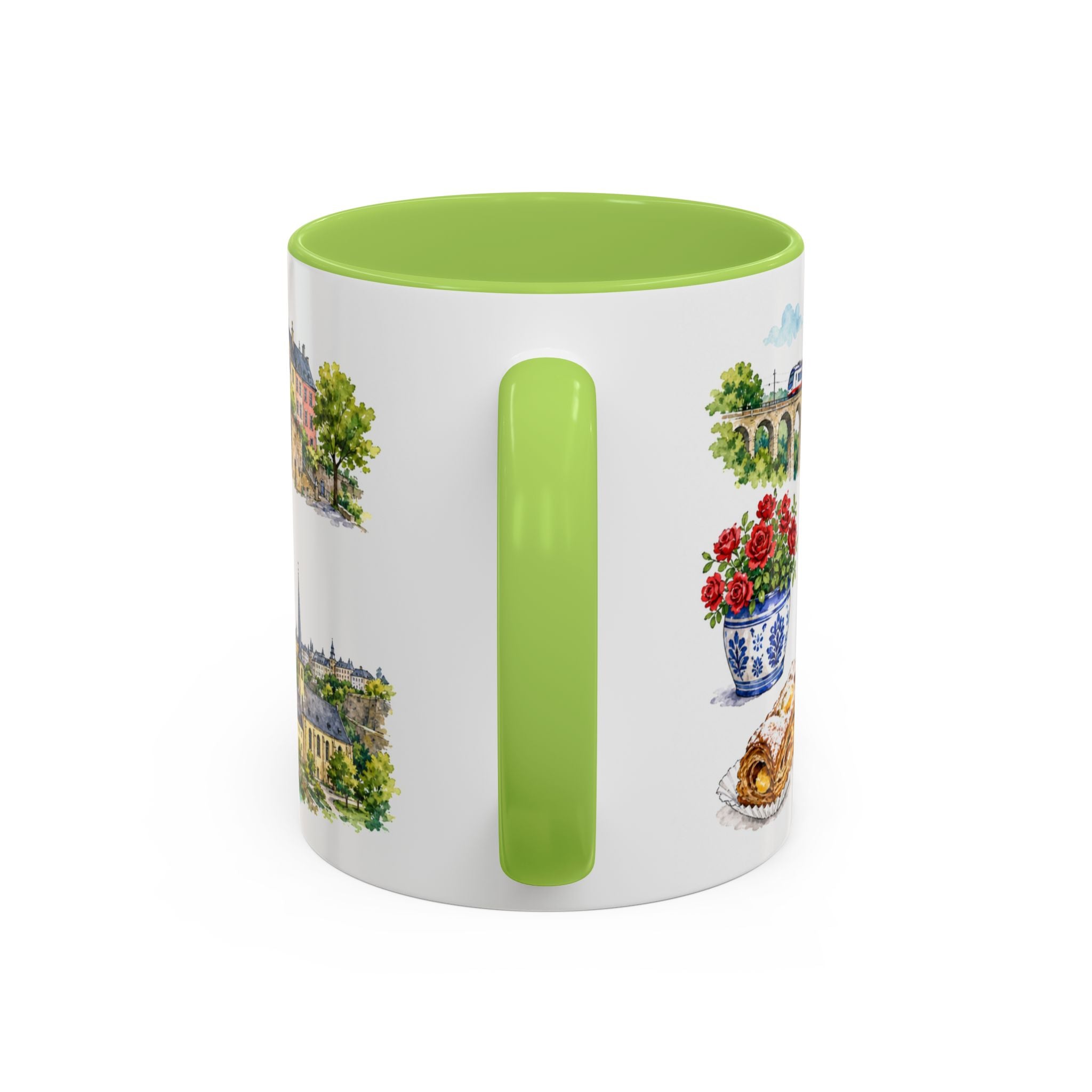Luxembourg City Illustrated Travel Mug | City Souvenir Accent Coffee Mug | 11oz 15oz Ceramic Cup