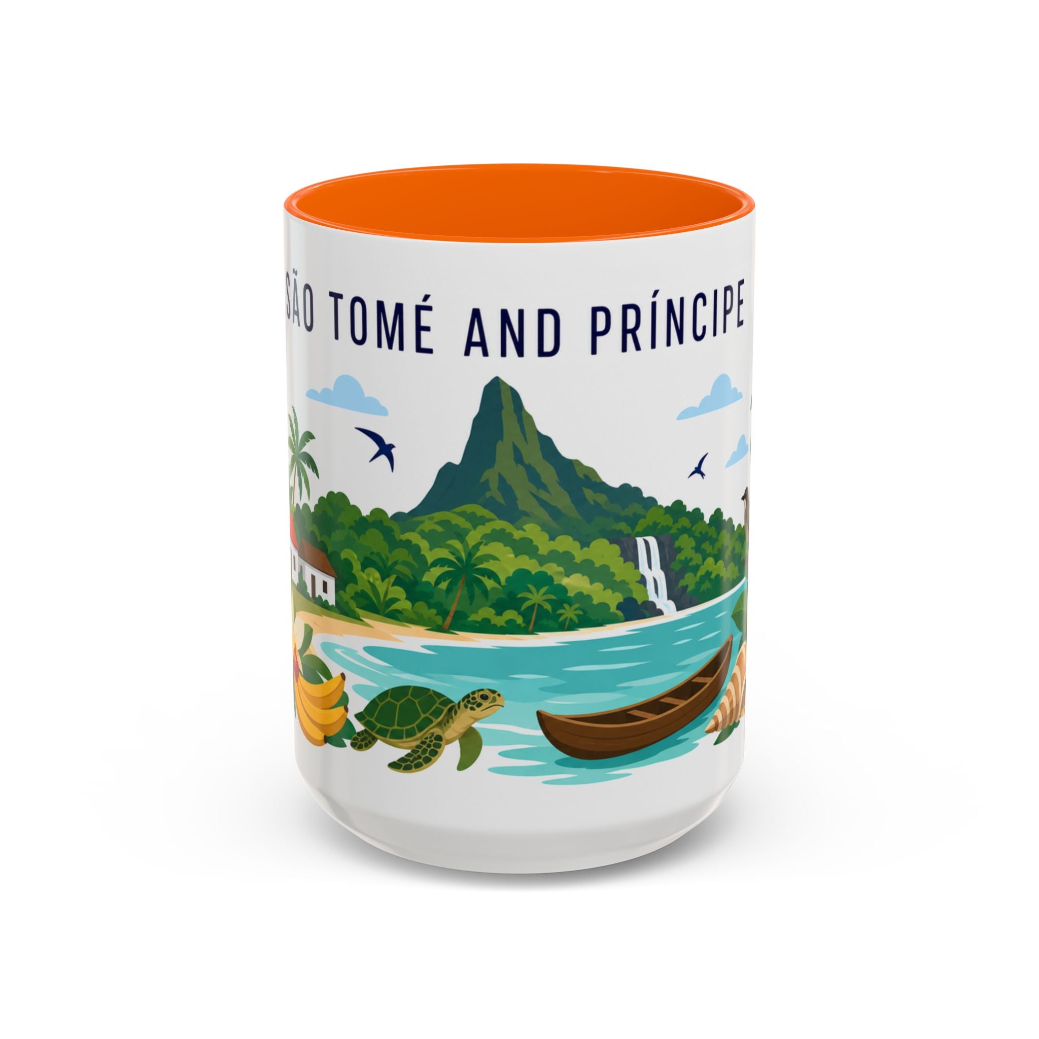 São Tomé and Príncipe Coffee Mug | Travel Souvenir Accent Mug | Country Gift Ceramic Cup 11oz 15oz