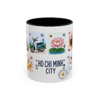 Ho Chi Minh City Coffee Mug | Postage Stamp Collage Mug | Travel Souvenir Accent Cup 11oz 15oz