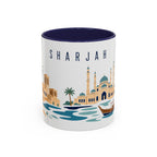 Sharjah Coffee Mug | United Arab Emirates Travel Souvenir | Porcelain Decal City Gift | 11oz 15oz Accent Mug