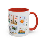 Luxor Coffee Mug | Postage Stamp Collage Mug | Travel Souvenir Accent Cup 11oz 15oz