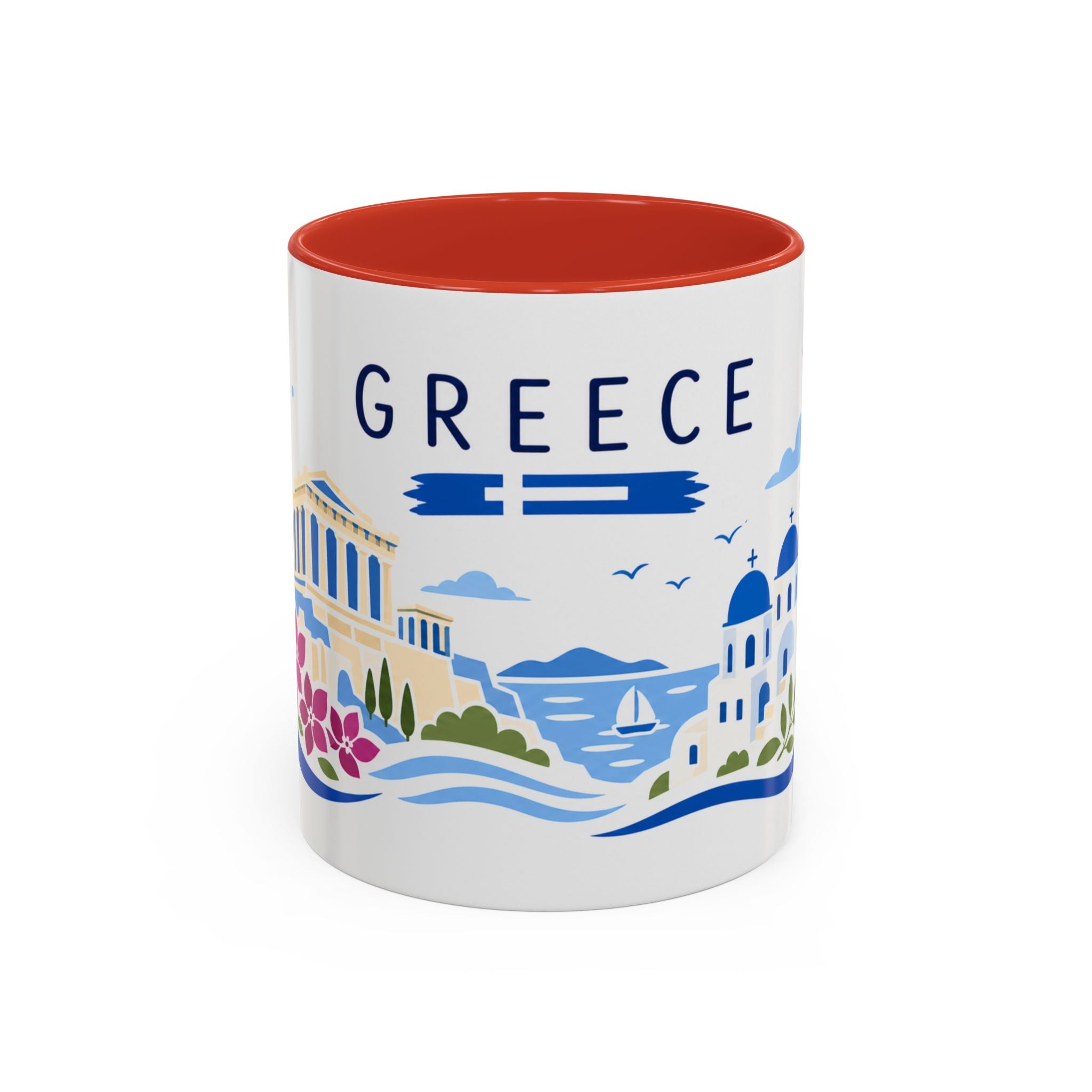Greece Coffee Mug | Travel Souvenir Accent Mug | Country Gift Ceramic Cup 11oz 15oz