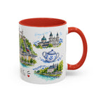 Salzburg Illustrated Travel Mug | City Souvenir Accent Coffee Mug | 11oz 15oz Ceramic Cup