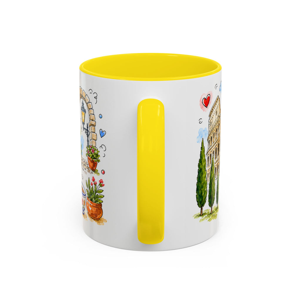 Rome Travel Mug | European City Souvenir Accent Coffee Mug | 11oz 15oz Ceramic Cup