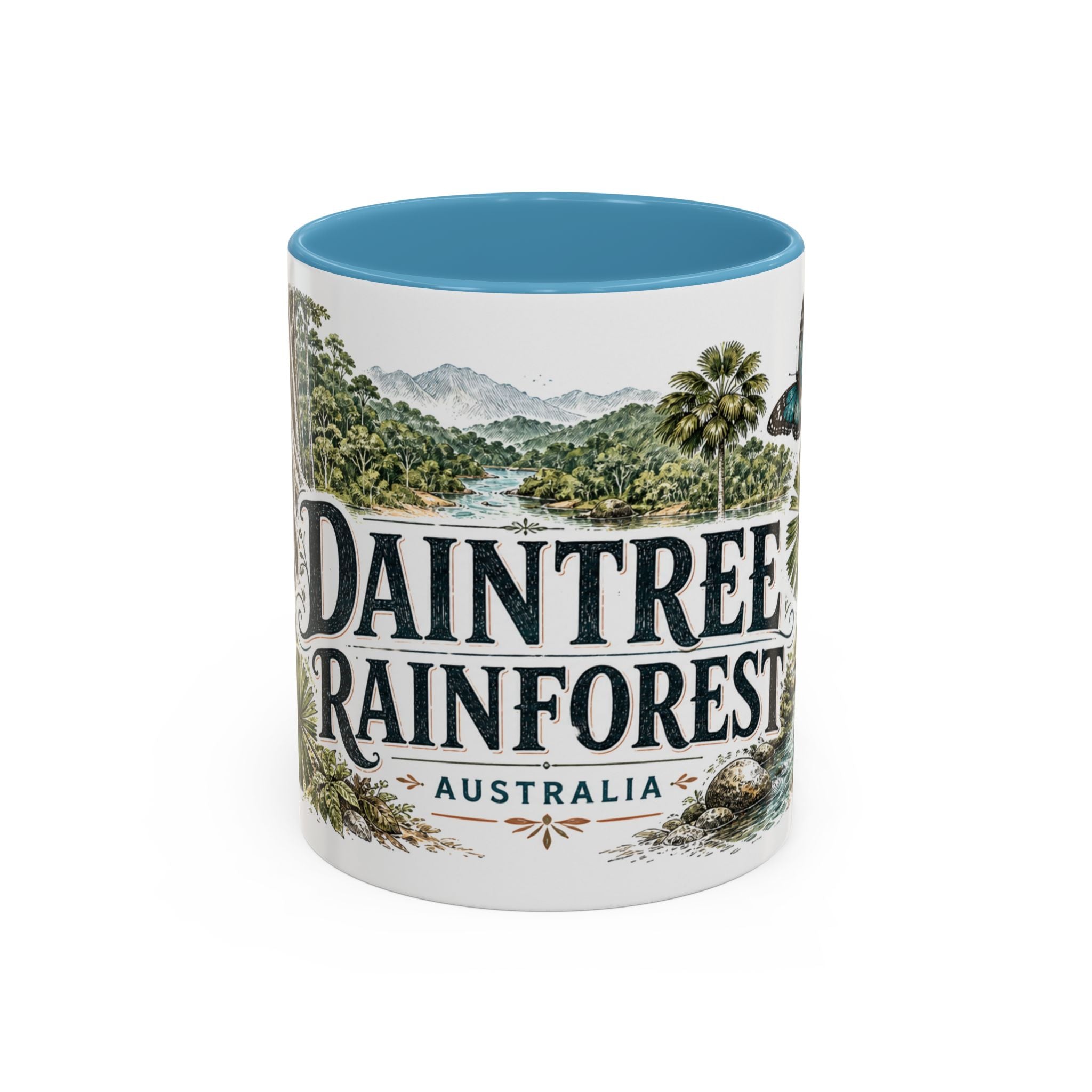Daintree Rainforest Mug, Australia Travel Souvenir, Bucket List Gift, Accent Ceramic Coffee Mug 11oz 15oz