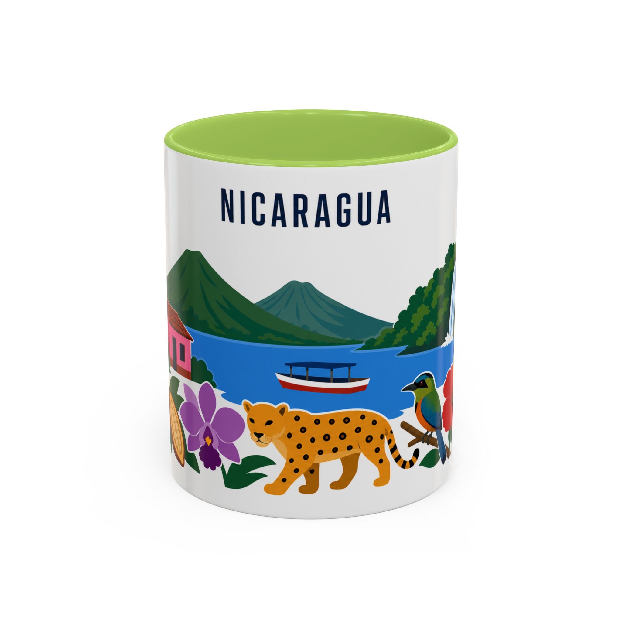 Nicaragua Coffee Mug | Travel Souvenir Accent Mug | Country Gift Ceramic Cup 11oz 15oz
