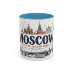 Moscow Coffee Mug | Russia Souvenir Travel Gift | Accent Color Ceramic 11oz 15oz