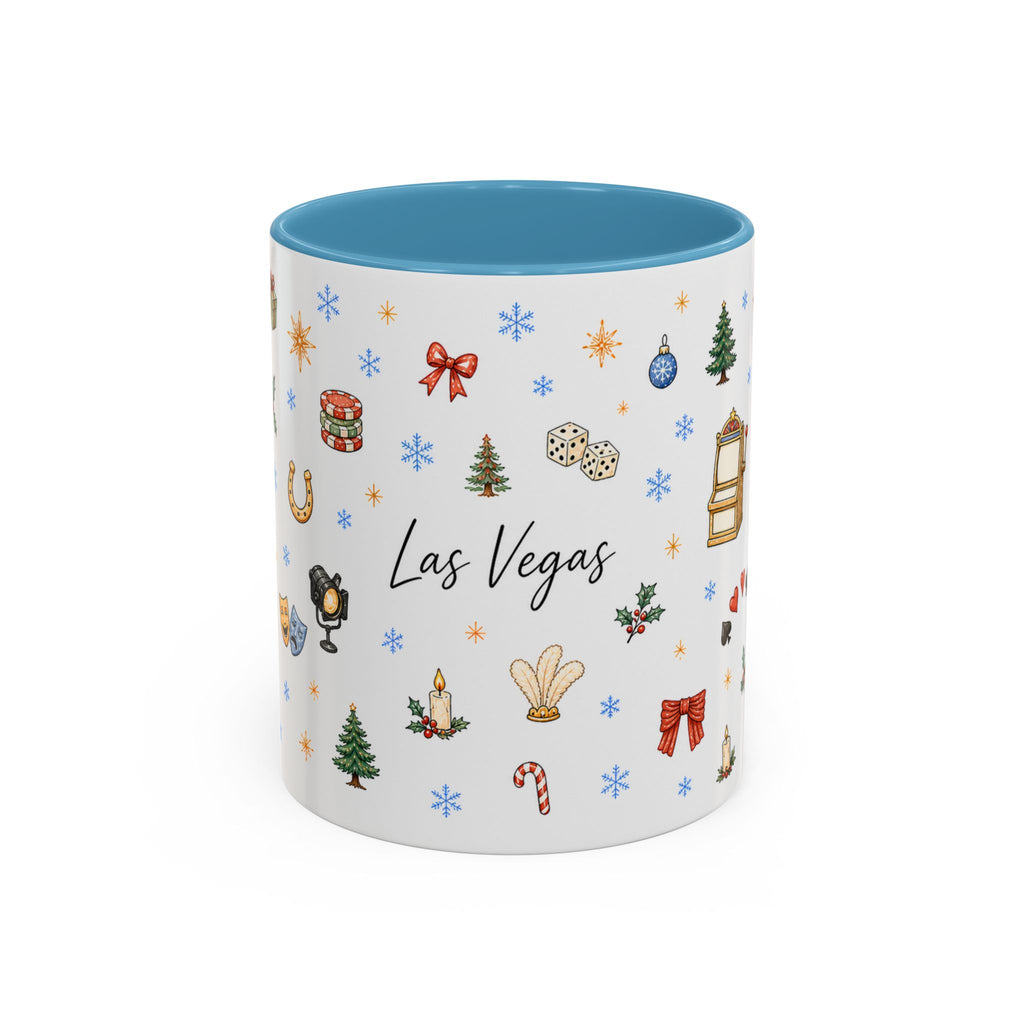 Las Vegas Christmas Mug | Watercolor City Souvenir, Travel Memories (11oz, 15oz)