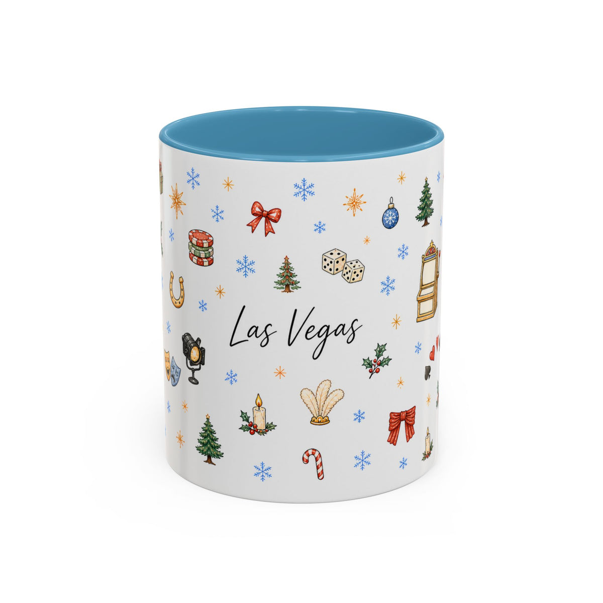 Las Vegas Christmas Mug | Watercolor City Souvenir, Travel Memories (11oz, 15oz)