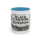 Black Canyon of the Gunnison National Park Coffee Mug | Colorado Deep Canyon Hiking Gift | Accent Color Ceramic 11oz 15oz