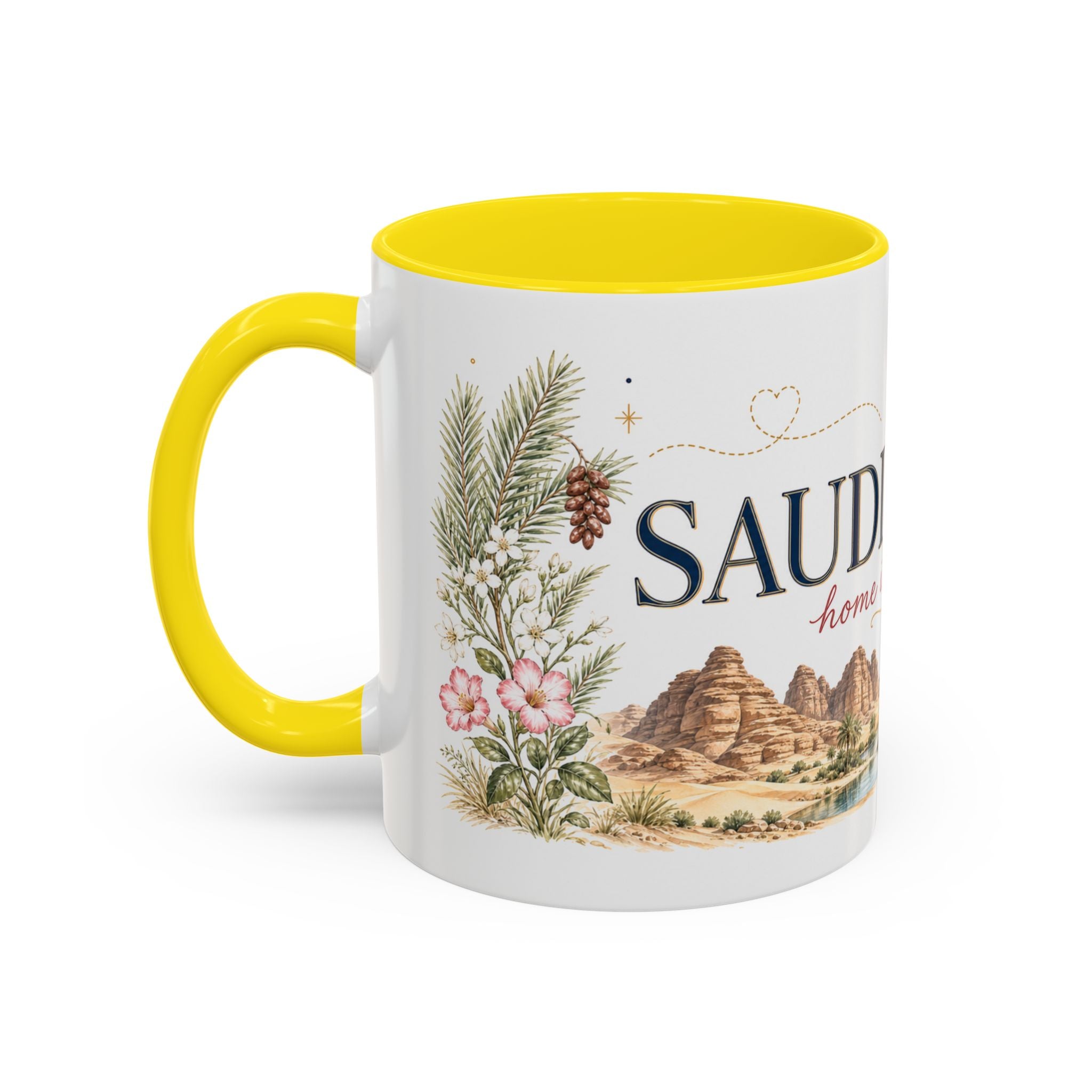 Saudi Arabia Home Country Mug | Moving Away Gift | Long Distance Friendship | 11 oz 15 oz Accent Mug