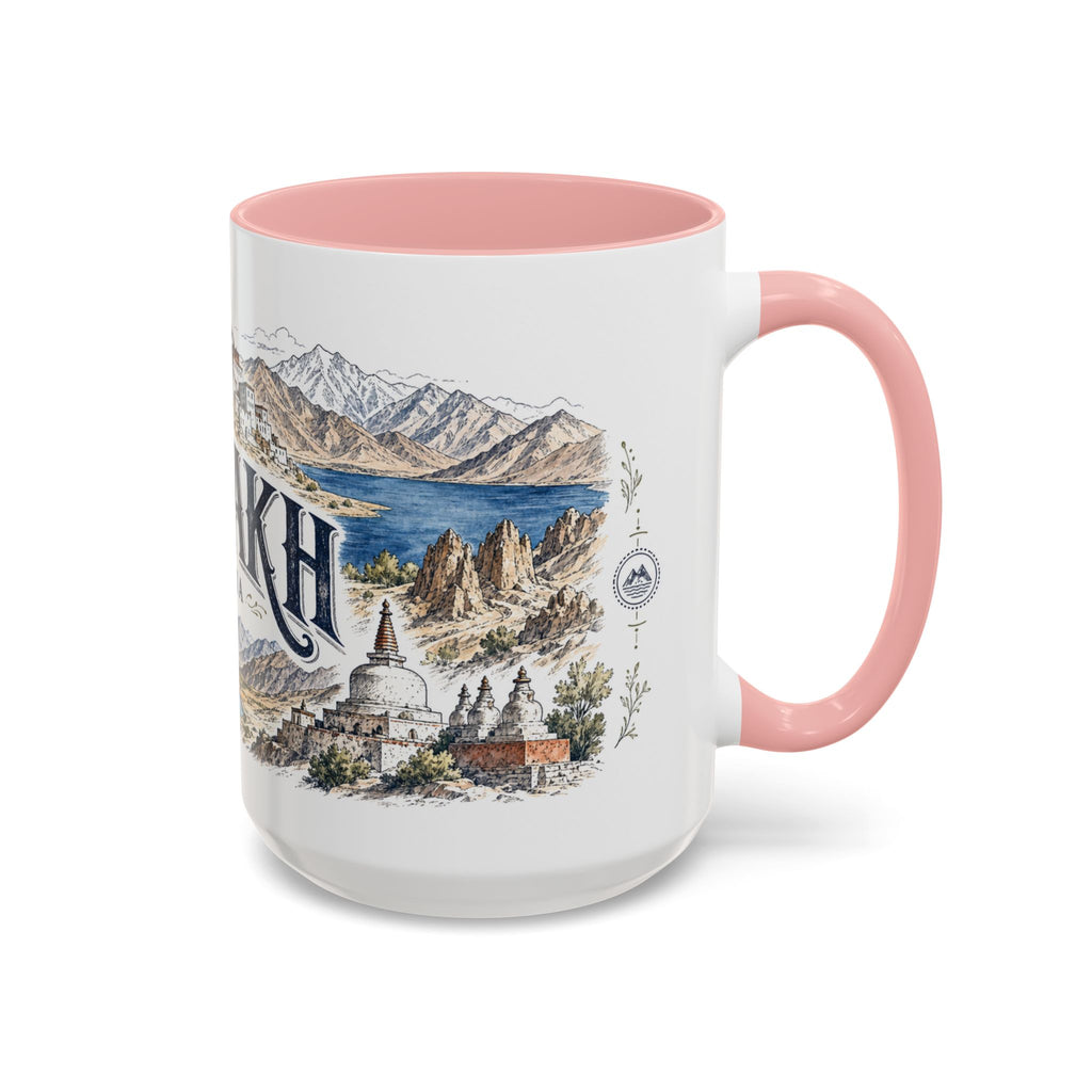 Ladakh Mug, India Travel Souvenir, Bucket List Gift, Accent Ceramic Coffee Mug 11oz 15oz
