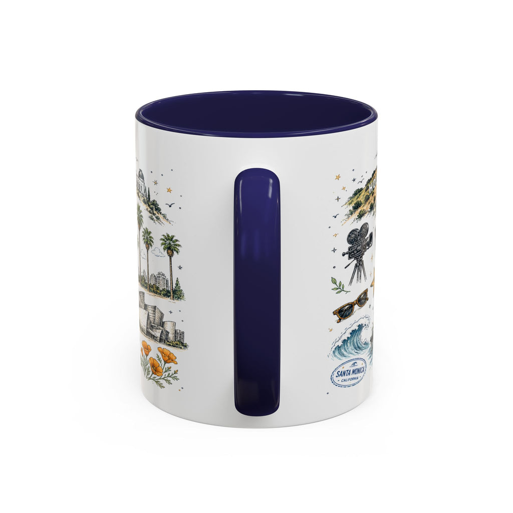 Los Angeles Coffee Mug | California Souvenir City Gift | Accent Color Ceramic 11oz 15oz