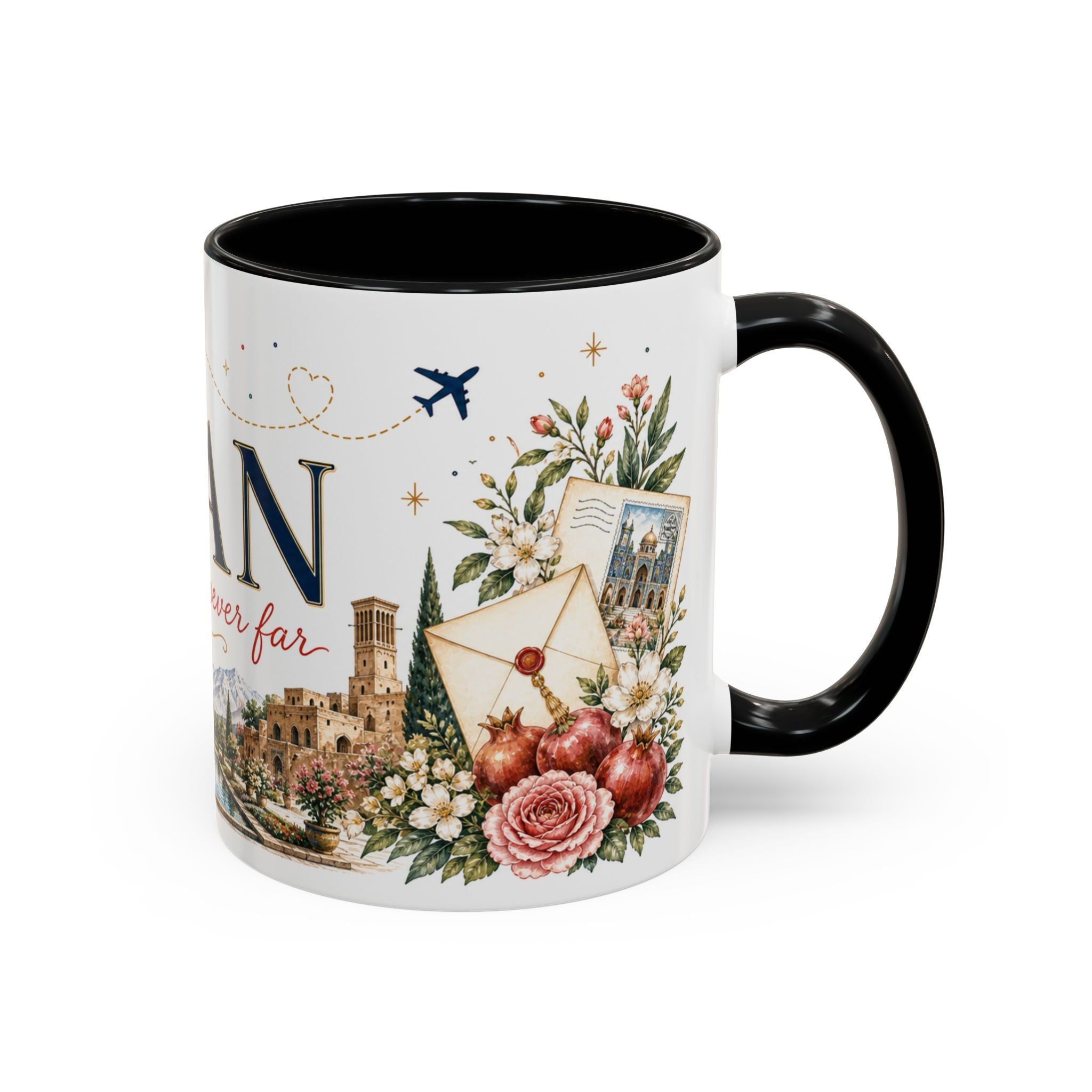 Iran Home Country Mug | Moving Away Gift | Long Distance Friendship | 11 oz 15 oz Accent Mug