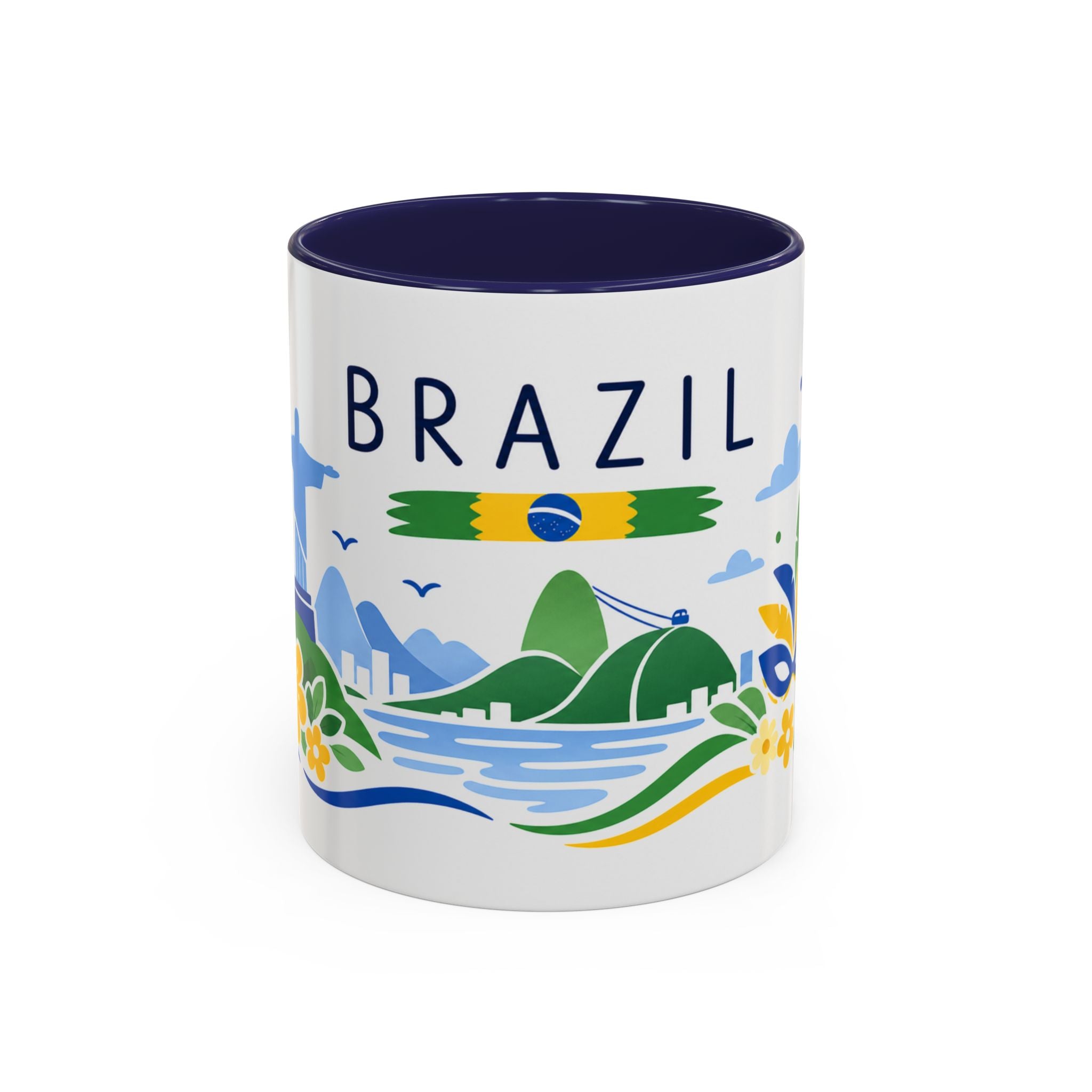 Brazil Coffee Mug | Travel Souvenir Accent Mug | Country Gift Ceramic Cup 11oz 15oz