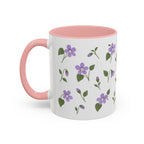 Illinois Violet Mug, State Flower Floral Coffee Cup, 11oz Botanical Gift