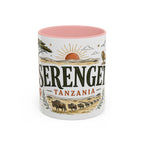 Serengeti Coffee Mug | Travel Destination Souvenir Gift | Accent Color Ceramic 11oz 15oz