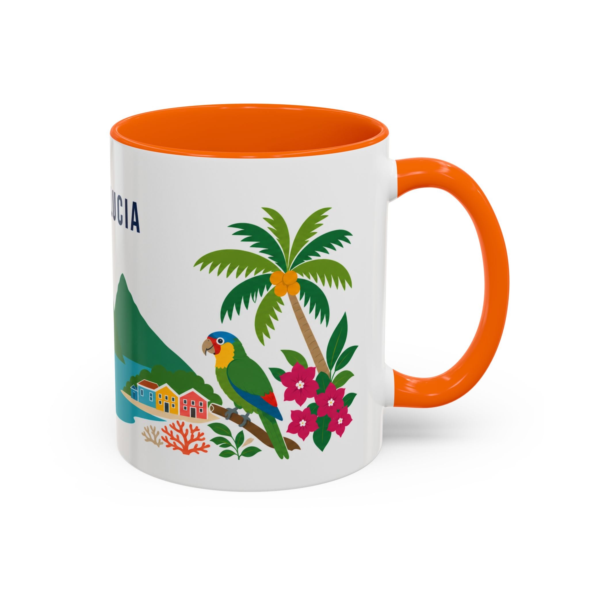 Saint Lucia Coffee Mug | Travel Souvenir Accent Mug | Country Gift Ceramic Cup 11oz 15oz