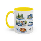 Oslo Illustrated Travel Mug | City Souvenir Accent Coffee Mug | 11oz 15oz Ceramic Cup