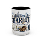 Charlotte Coffee Mug | United States Travel Souvenir | Vintage Illustrated City Gift | 11 oz 15 oz Accent Mug