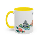Hanoi Coffee Mug | Vietnam Travel Souvenir | Porcelain Decal City Gift | 11oz 15oz Accent Mug