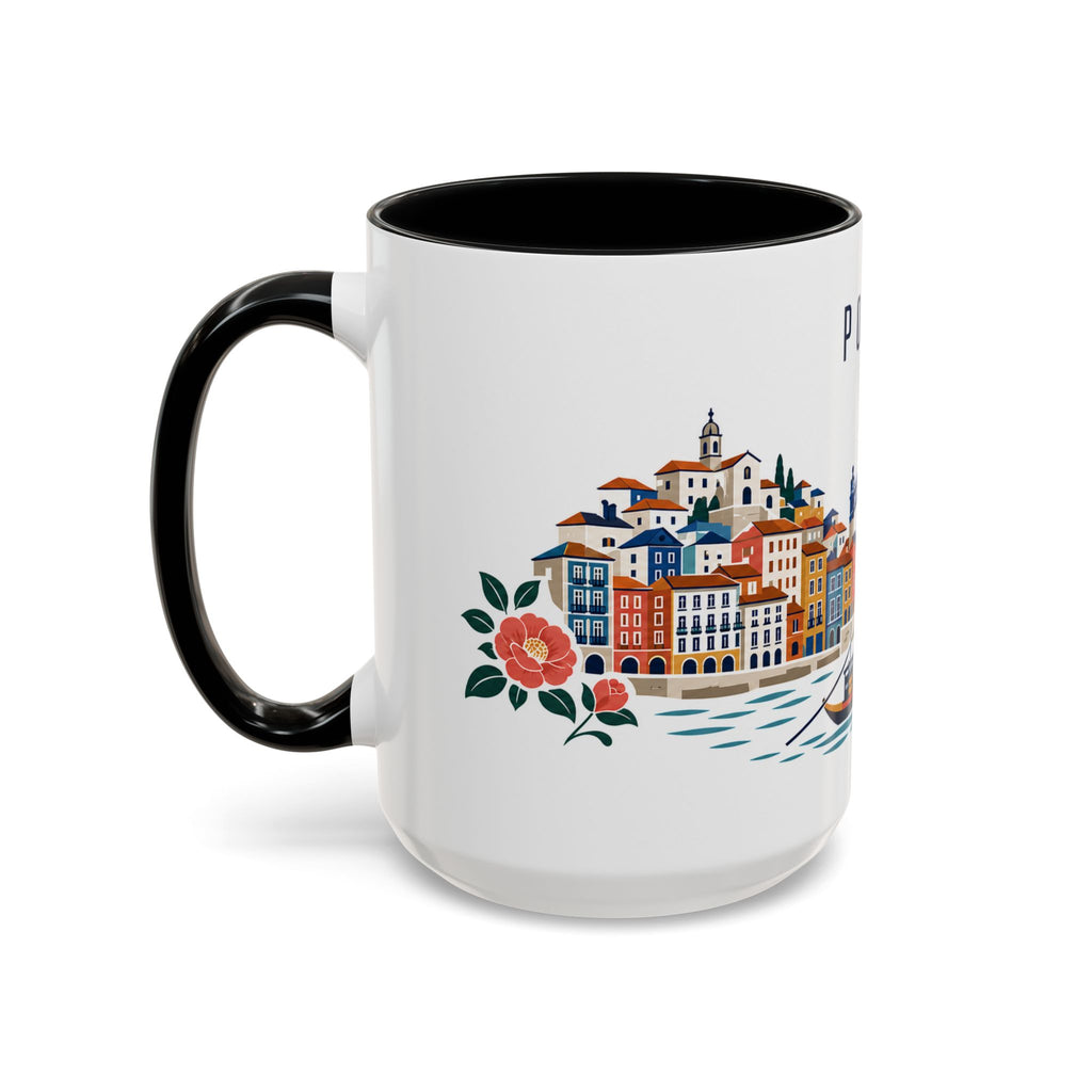 Porto Coffee Mug | Portugal Travel Souvenir | Porcelain Decal City Gift | 11oz 15oz Accent Mug