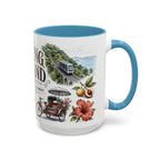 Penang Island Coffee Mug | Malaysia Travel Souvenir | Vintage Illustrated City Gift | 11 oz 15 oz Accent Mug