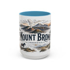 Mount Bromo Mug, Indonesia Travel Souvenir, Bucket List Gift, Accent Ceramic Coffee Mug 11oz 15oz