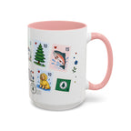 Seattle Coffee Mug | Postage Stamp Collage Mug | Travel Souvenir Accent Cup 11oz 15oz