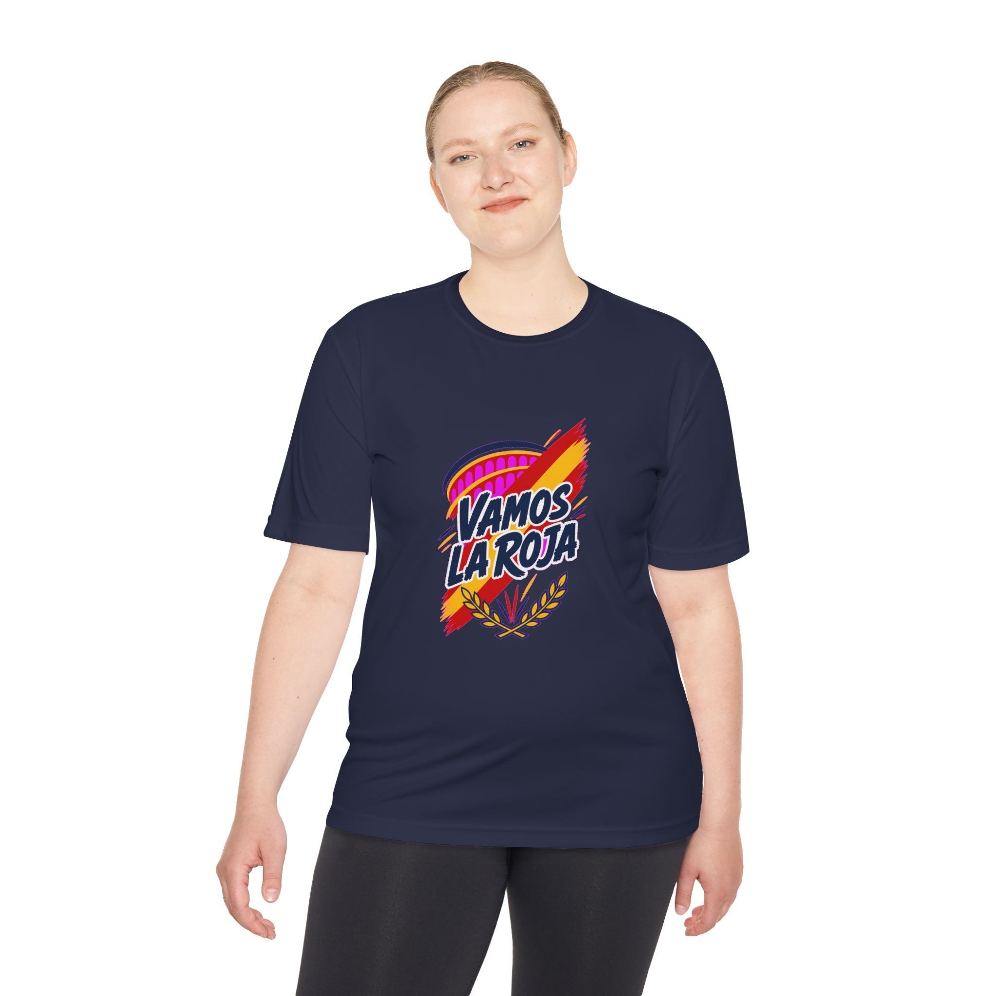 Spain Soccer T Shirt, Vamos La Roja Tee, World Football Fan Shirt, Moisture Wicking Sport Tee