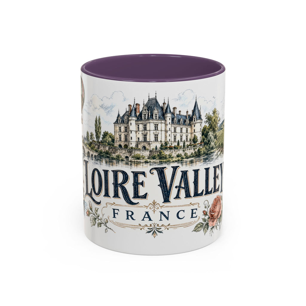 Loire Valley Mug, France Travel Souvenir, Bucket List Gift, Accent Ceramic Coffee Mug 11oz 15oz