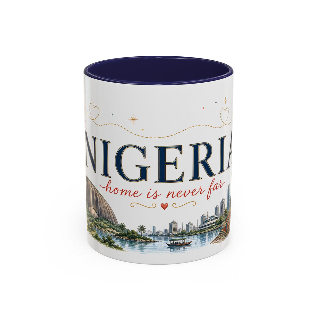 Nigeria Home Country Mug | Moving Away Gift | Long Distance Friendship | 11 oz 15 oz Accent Mug