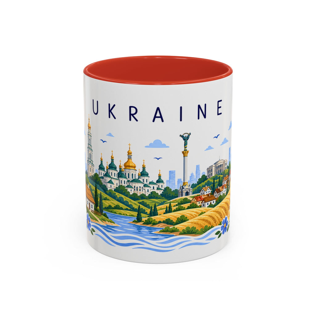 Ukraine Coffee Mug | Travel Souvenir Accent Mug | Place Gift Ceramic Cup 11oz 15oz