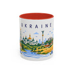 Ukraine Coffee Mug | Travel Souvenir Accent Mug | Place Gift Ceramic Cup 11oz 15oz
