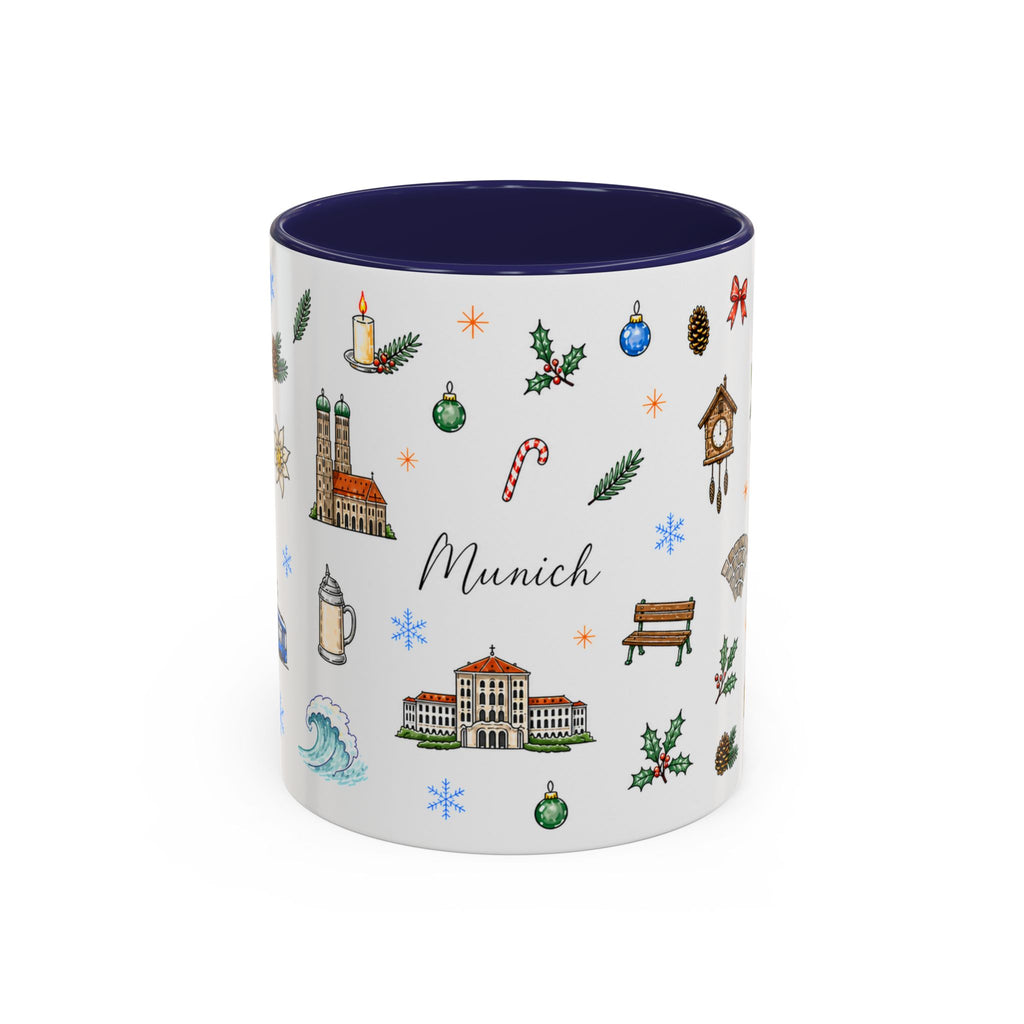 Munich Christmas Mug | Watercolor City Souvenir, Travel Gift (11oz/15oz)